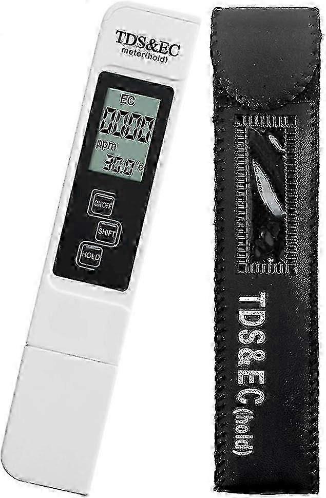 3-in-1 Digital TDS Tester, EC & Temperature Monitor - Multifunctional Water Quality Tester with Large LCD Display
