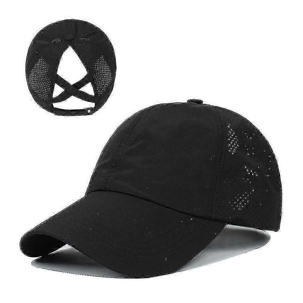Sporturi pentru femei în aer liber traversat coadă de cal Baseball Cap respirabil Mesh Duck Tongue Cap