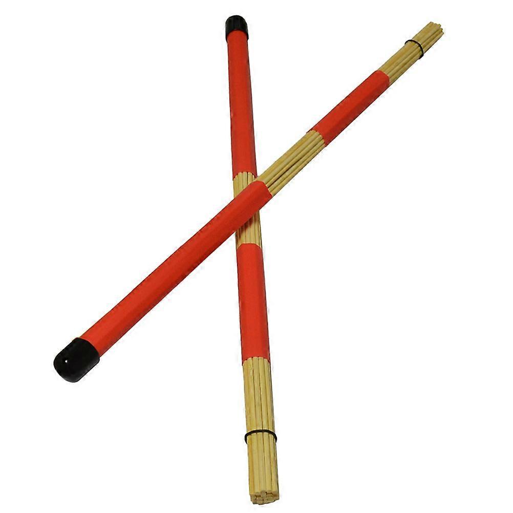 Professional Drum Brush and Bamboo Sticks Set with Black Drawstring Bag for Drum Use Steel Wire Rubber Durable Storage Solution
