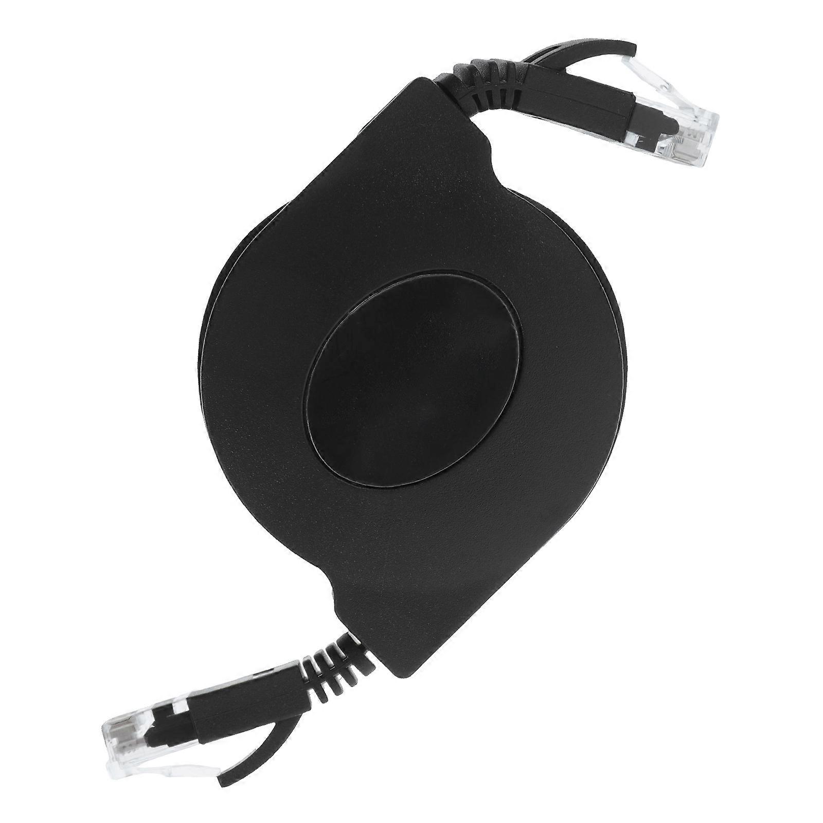 Retractable Lan Cable Cat 6 Ultra Flat Connection For Travel Hotel Laptop Case Conference Room 1Pack
