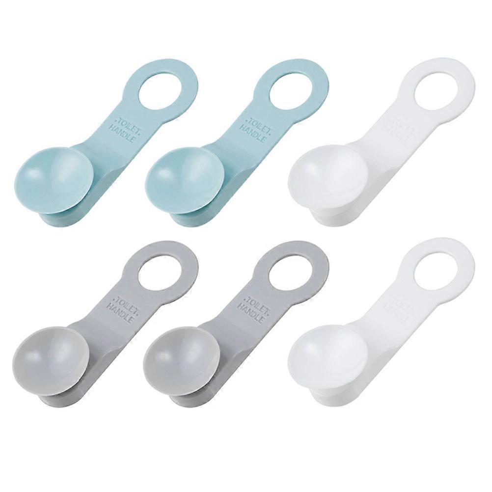 6pcs Creative Toilet Lid Lifter Handle – Easy Grip, Durable TPR Material, Comfortable Design for Families, Elderly Friendly, Easy to Clean and Install