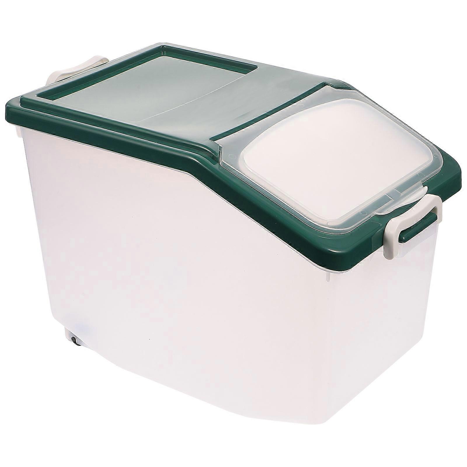 Green Multifunctional Pet Food Storage Bucket Made from Durable PP Material for Easy Use and Cleaning 1 Set