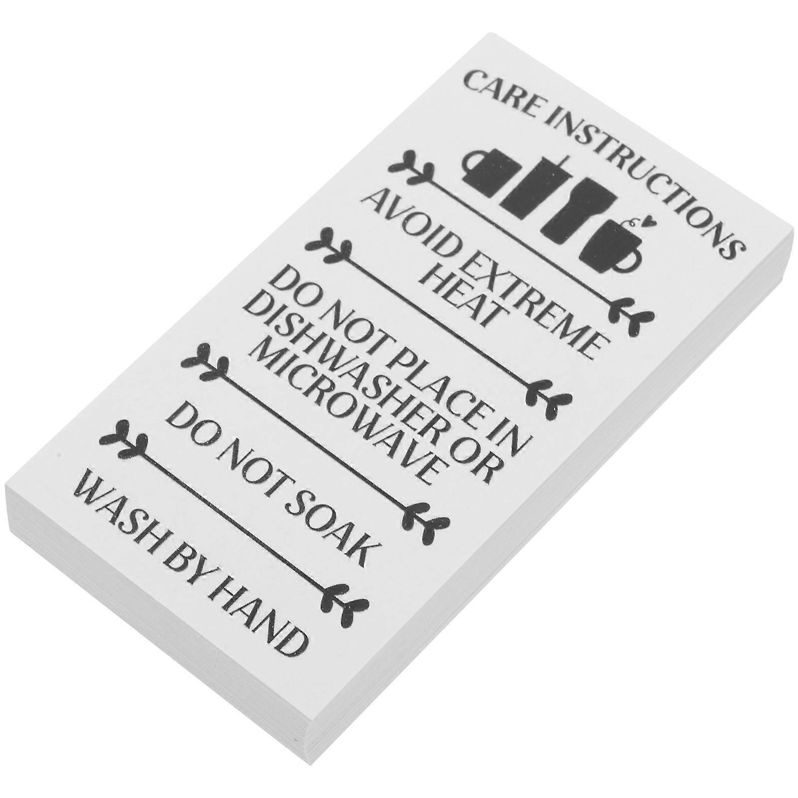 a **professional and instruction card** you can use for **tumbler cups**, ideal for businesses looking to provide customers with easy to understand