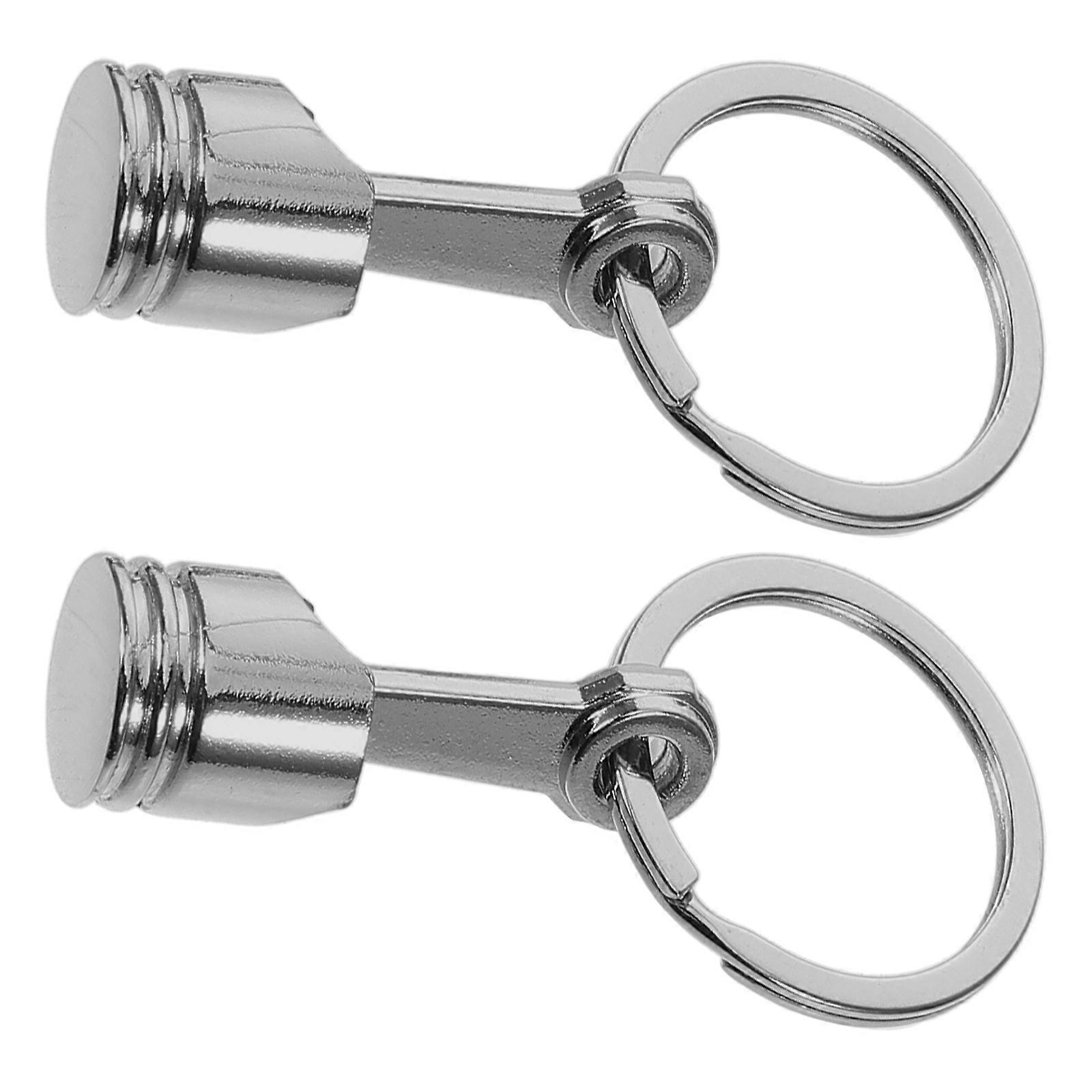 Metal Engine Piston Keychain Set Durable, Lightweight Auto Key Holder for Car Lovers & Enthusiasts Stylish Key Accessory