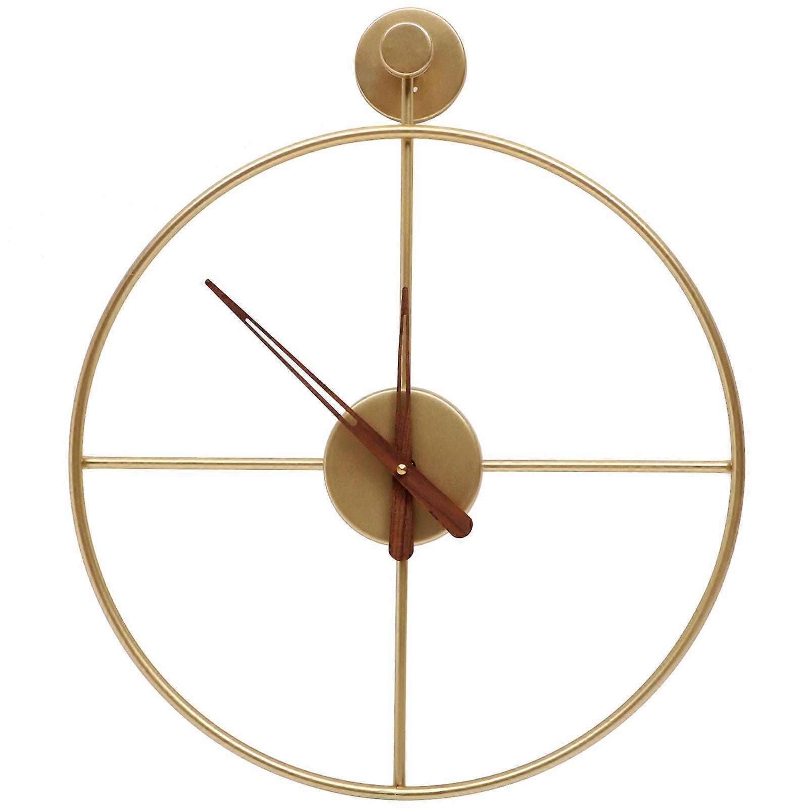 Decorative Clock Minimalist Design Iron Plastic Wall Clock Time Display For Everyday Use 1Pcs