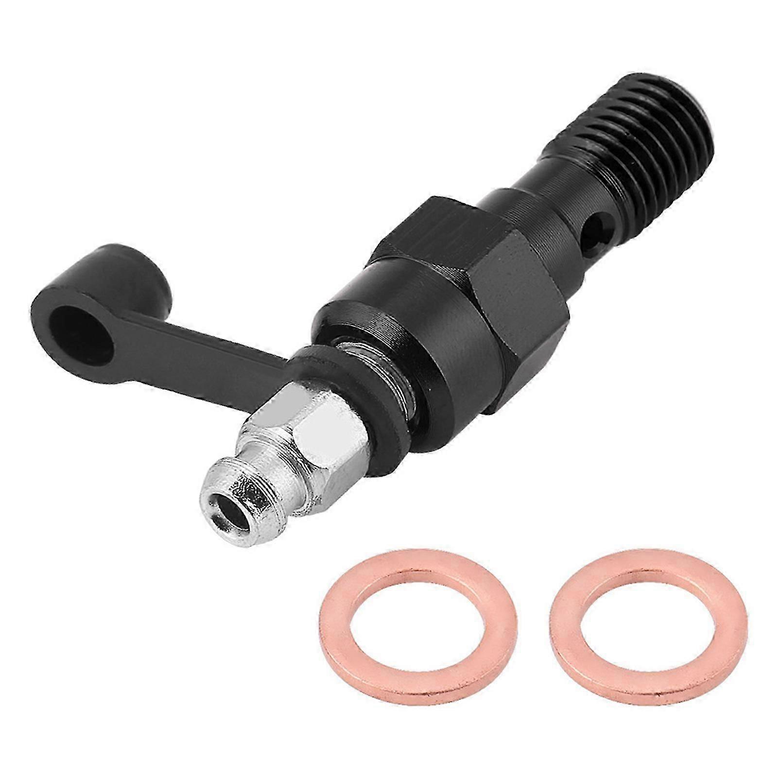 M10x1.0mm אופנוע בלם מאסטר קליפר לדמם בורג פטמה בנג'ו בורג מכסה אבק שחור