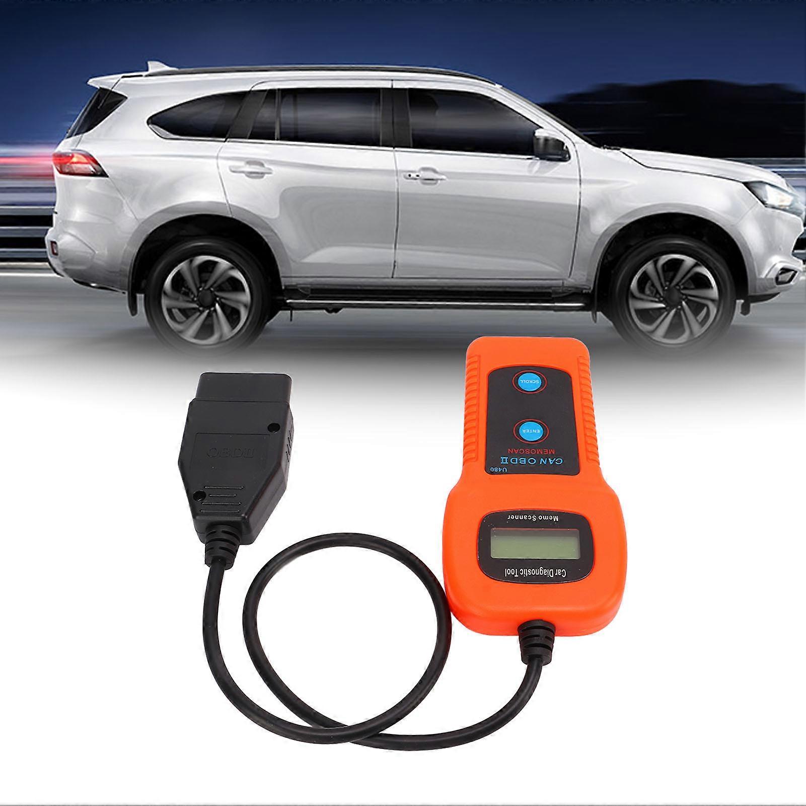 U480 Car OBD2 Diagnostic Scanner LCD Display 10‑12V DC Universal Engine Code Reader Tool 