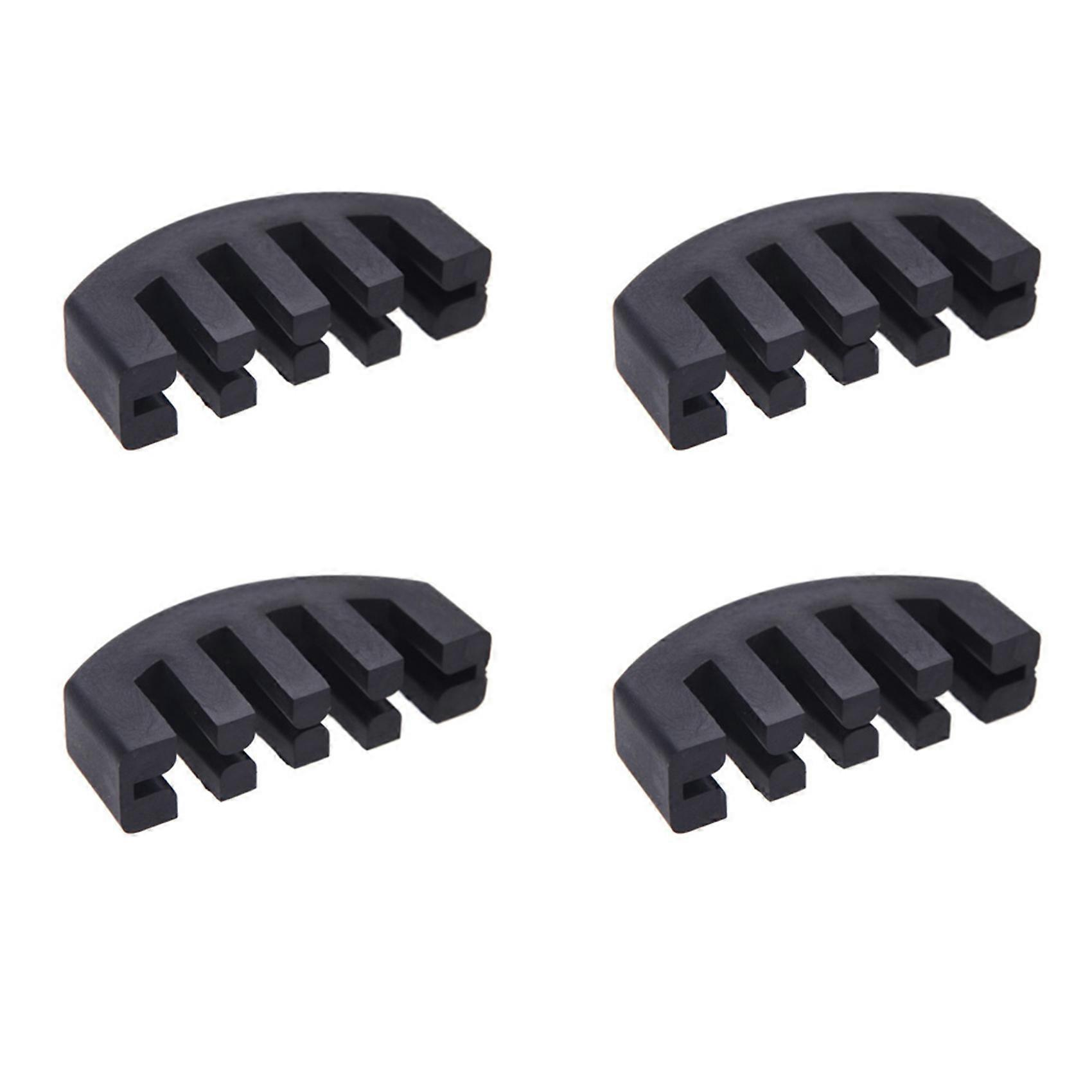4X Rubber Mute 4/4 Violin Fiddle Slight Practice Black