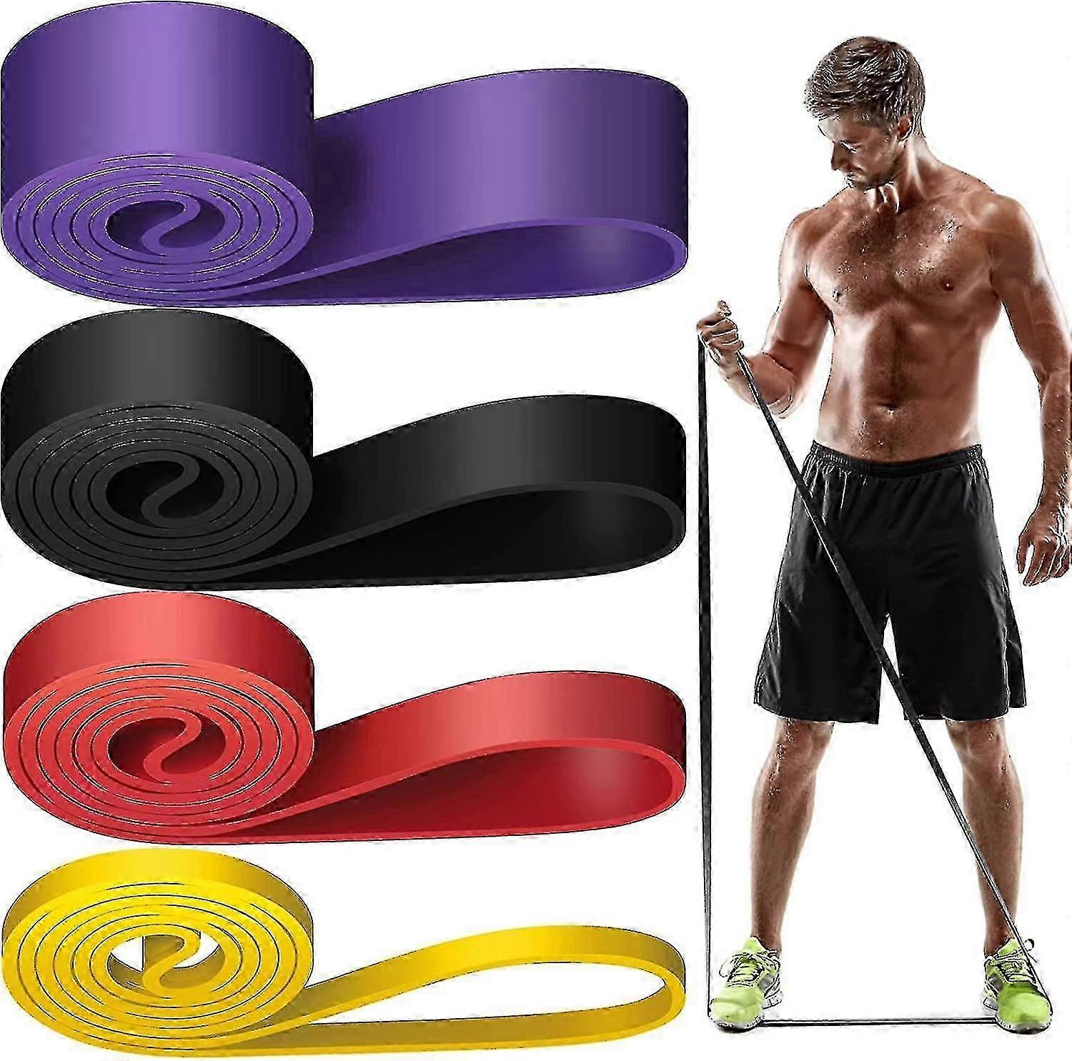 Resistance Bands Set for Pull-Ups & Workouts - Exercise Bands for Muscle Training