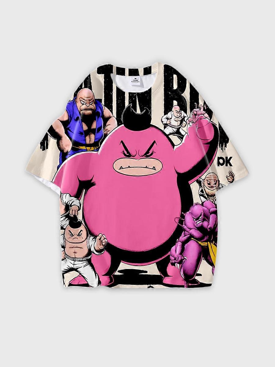 T-shirt round neck Pattern loose short sleeve N387