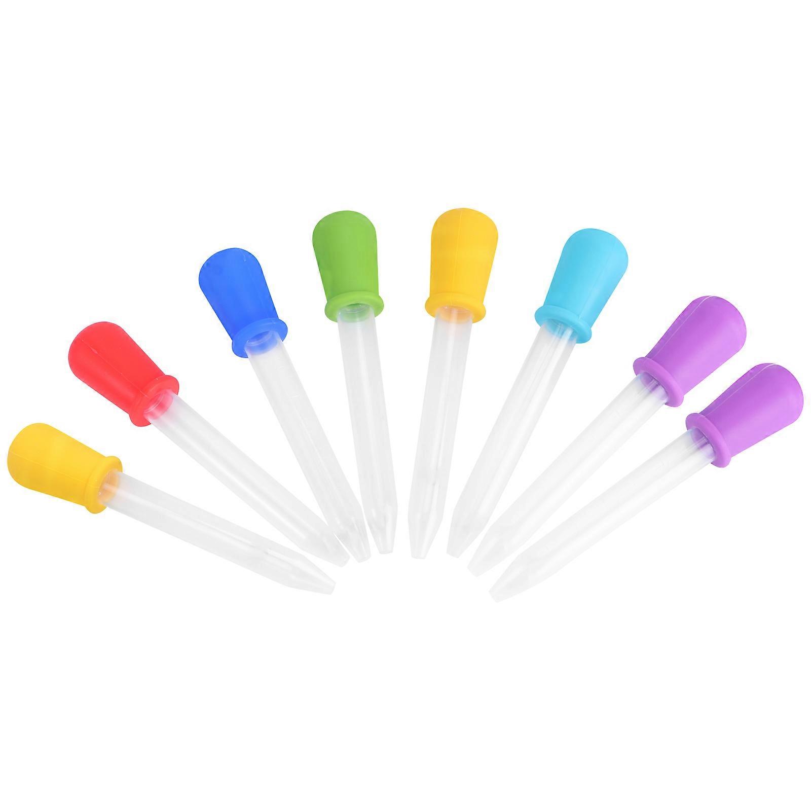 Droppers For Kids 8Pcs Silicone Pipette Ideal For School Supplies And Family Settings Great For Liquid Measurement And Milk Feeding