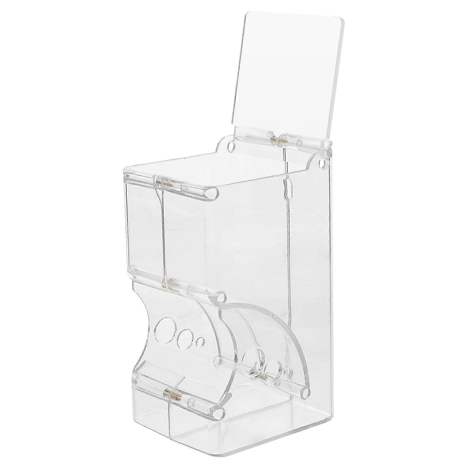 Transparent Acrylic Feeder for Small Pets Guinea Pigs Hamsters Easy to Clean and Use 1 Piece