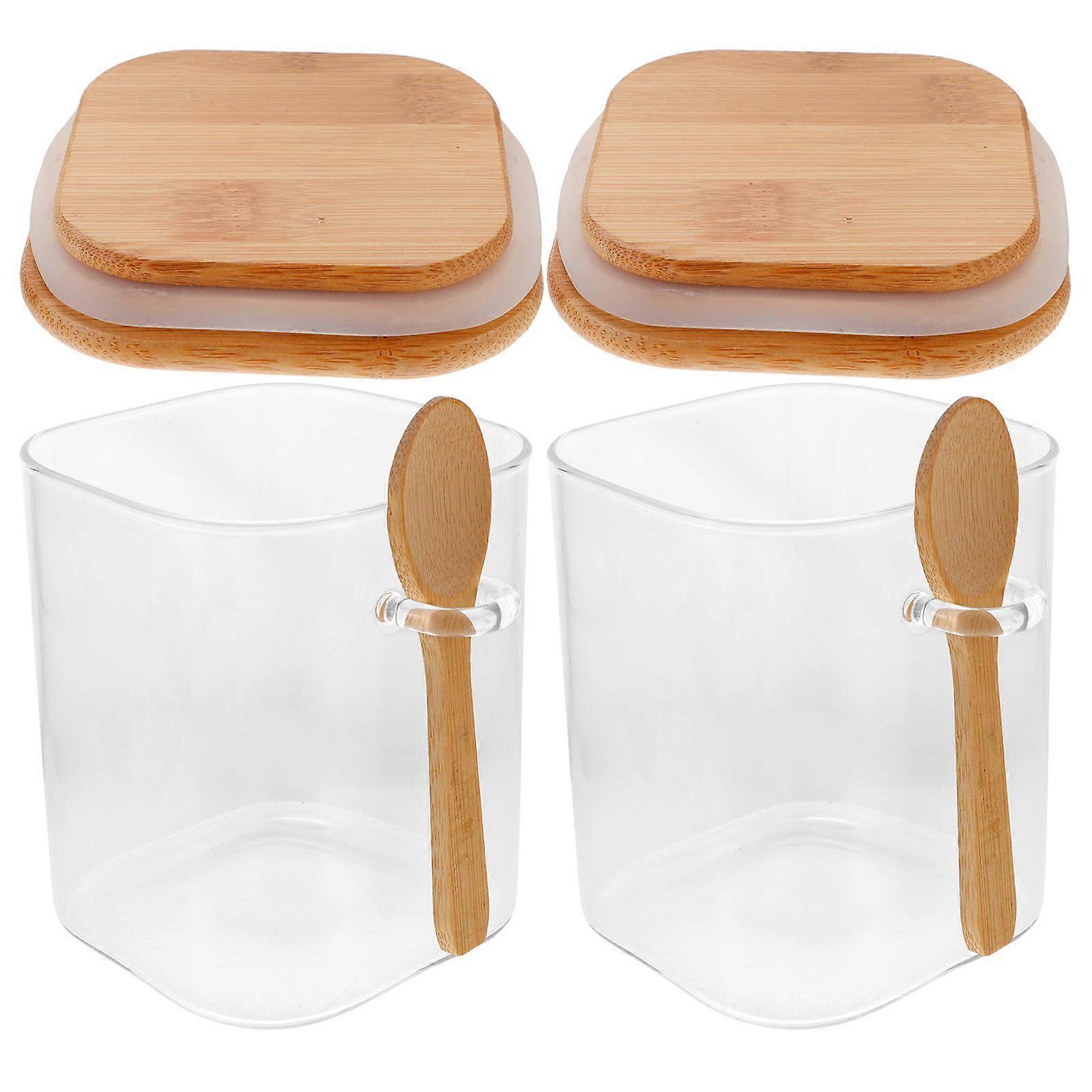 1 Set of Glass Sealing Jars Cereals Soybean Grain Storage Jars Tea Storage Canisters Lidded Jar