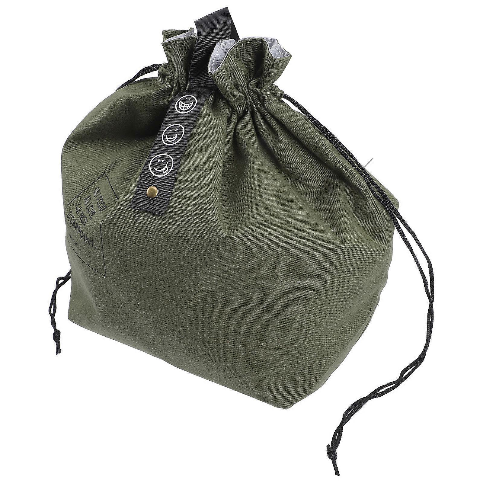 Reusable Drawstring Lunch Bag Portable Insulated 2pcs