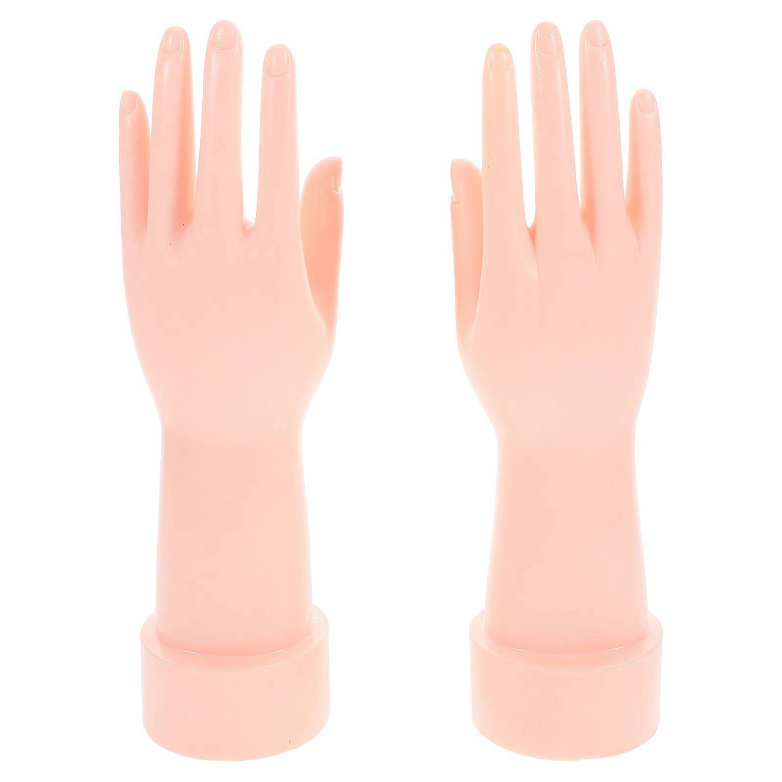 Hand Ring Holder Countertop Trinket Stand Made of PE Beige Color for Decoration 7 inch