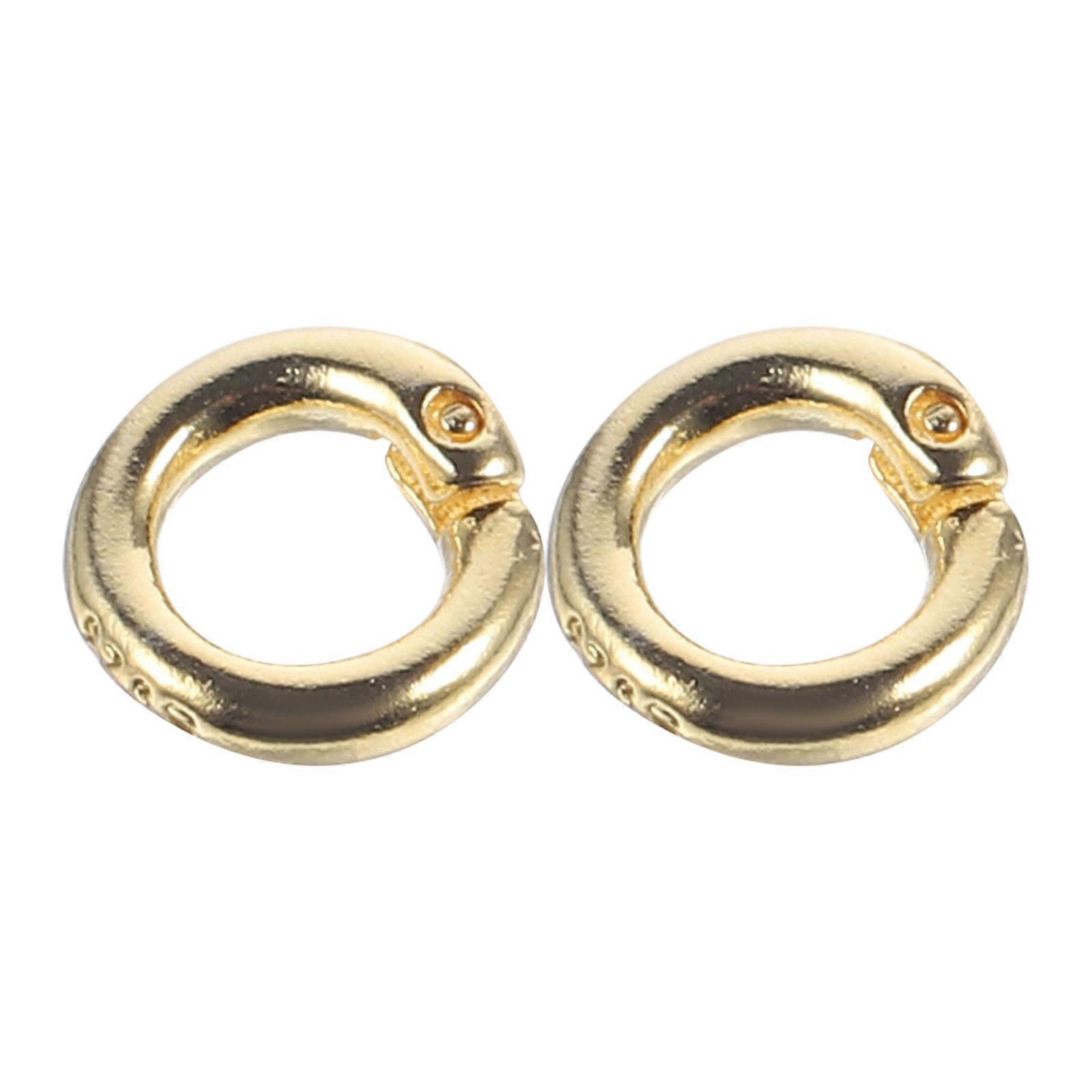 Golden S925 Silver Jump Rings for DIY Jewelry Crafting Supplies 2Pcs Small Open Rings