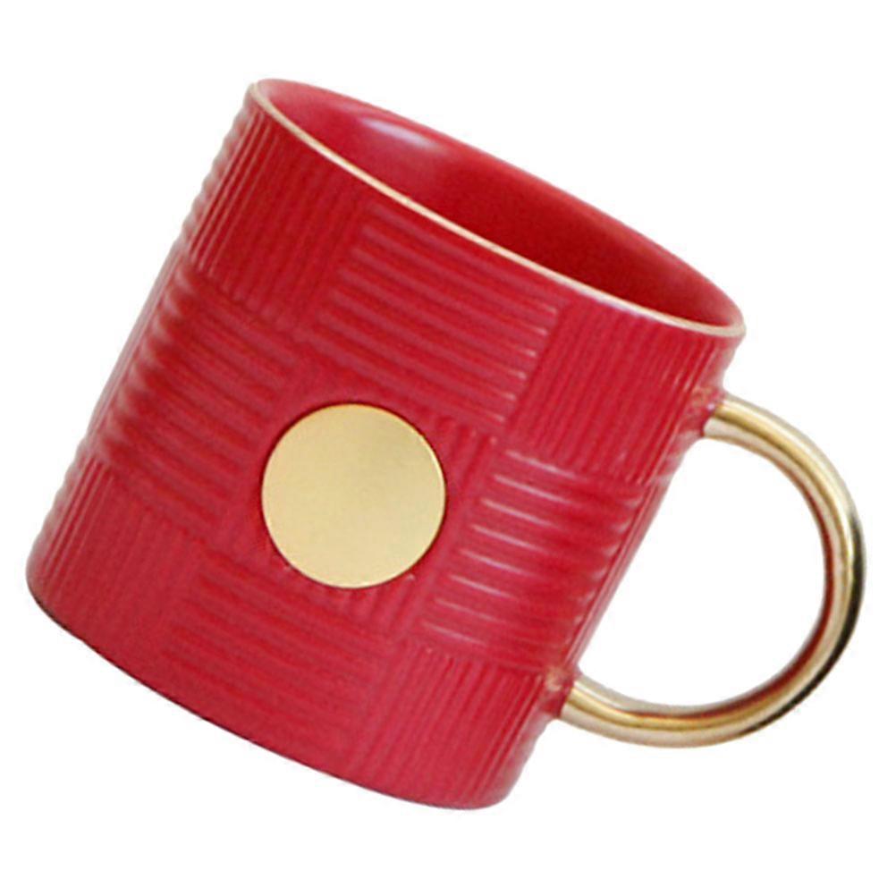 Retro Style Ceramic Mug Drinking Water Home Use 6.7×5.1×3.6in Handle Design 1Pcs