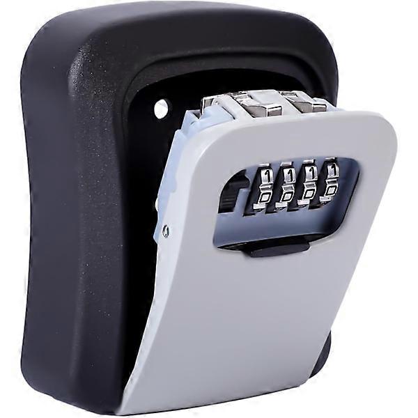 Key Safe Wall Mounted - Key Box with 4-Digit Combination --Box- Key Safe, Gray