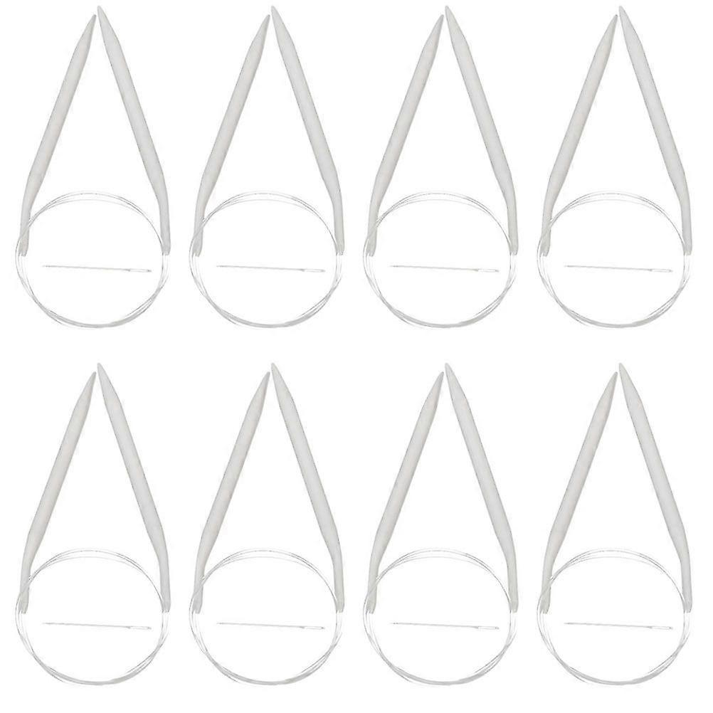11 Pairs of 80cm Professional Plastic Tube Circular Knitting Needles Crochet Needles in Different Sizes (Size 2.0mm to 8.0mm)