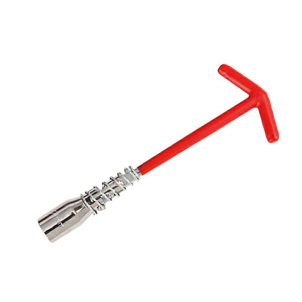 Spark Plug Installer with 16mm Socket Wrench T Handle for Car Reparation Use Red Steel