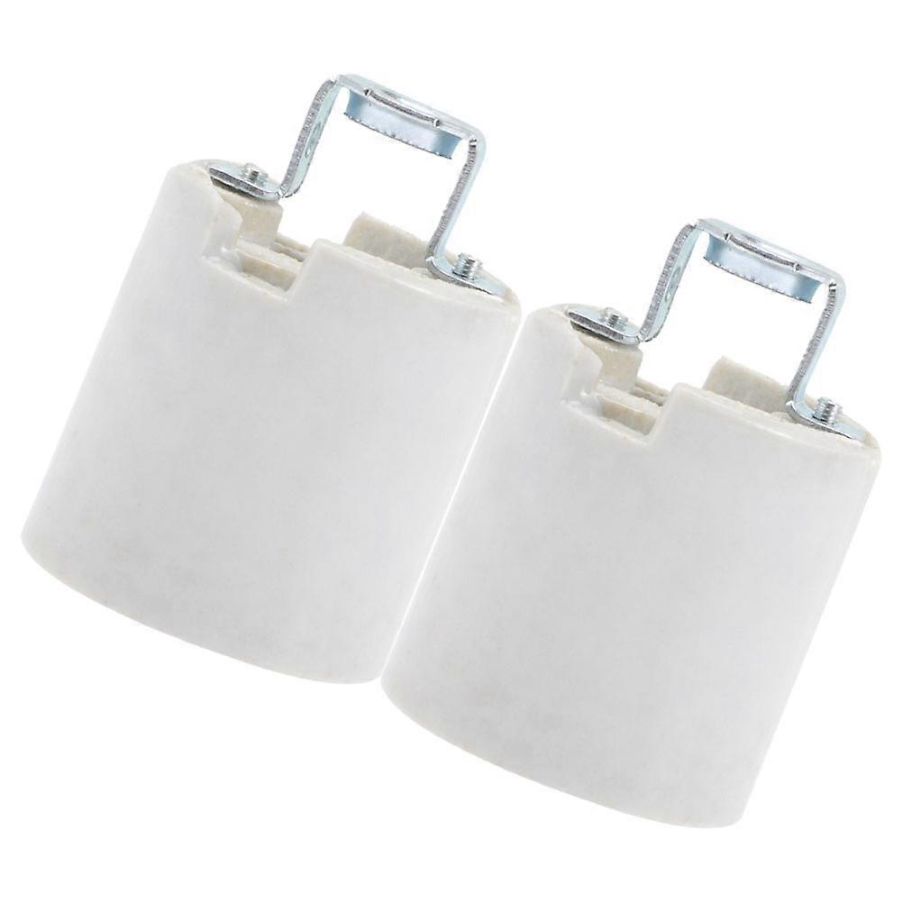 Ceramic Lamp Holder Heat Resistant Light Fixture Base for Ceiling & Table Lamps Compatibility for Home, Office, and Retail Spaces