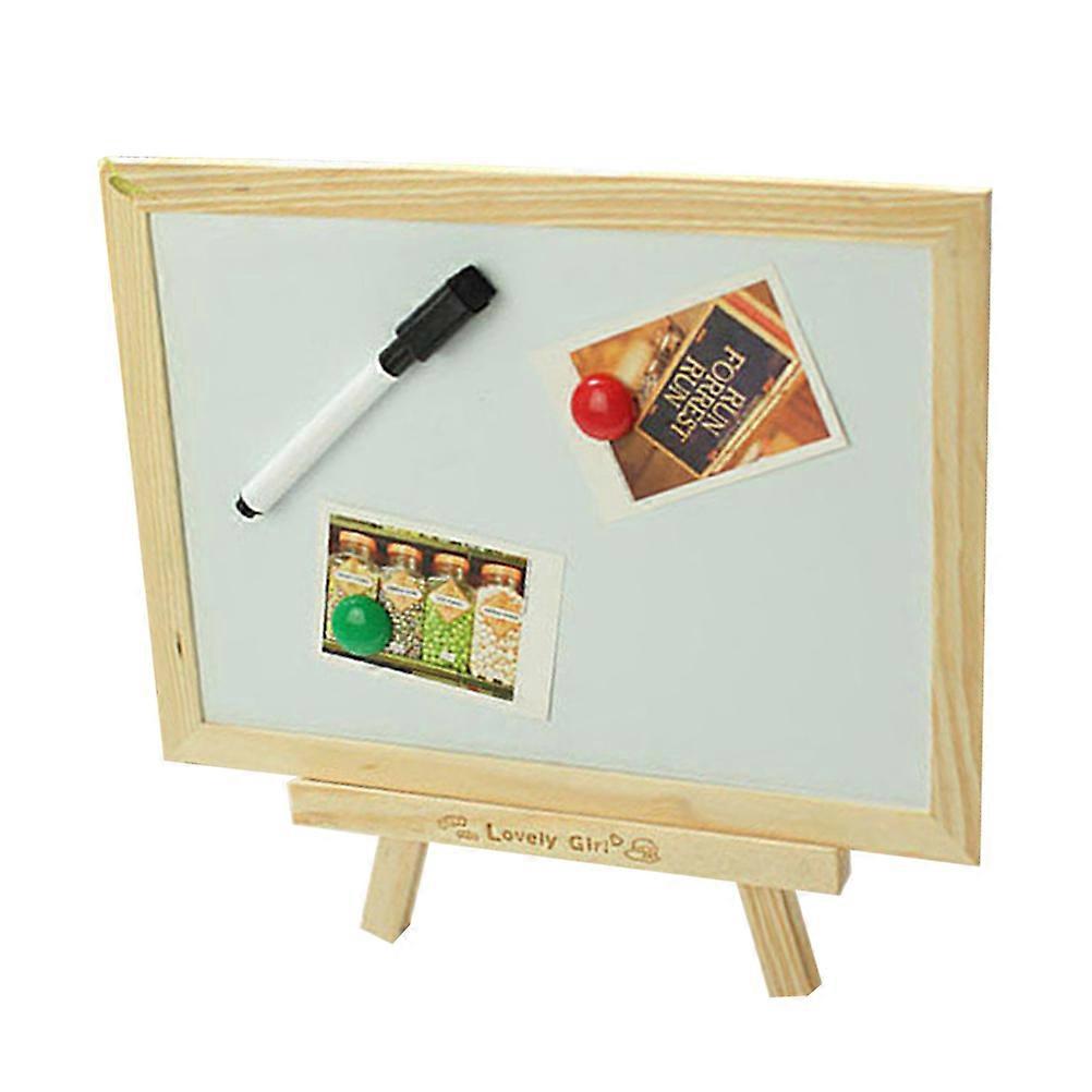 Writing Board Kids Educational Doublesided Drawing Easel with Wooden Stand for Boys Girls