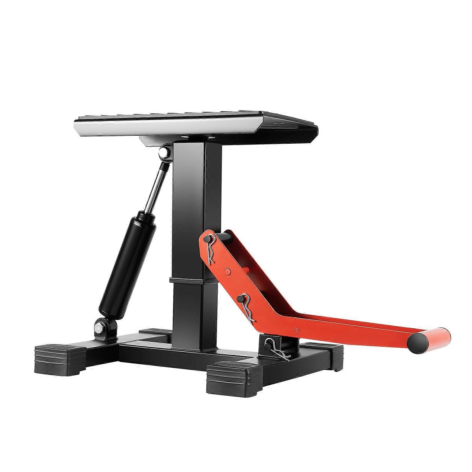 Hydraulic Motorcycle Stand, Universal Lifting Platform with Safety Lock, Max Load 400 kg