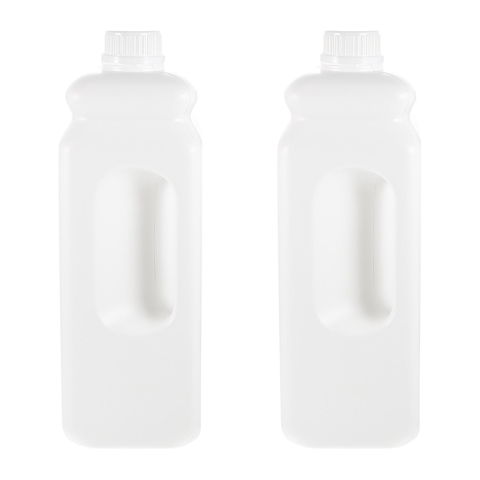 2pcs Empty Juice Bottles With Lids - 2.5l Reusable Plastic Drinking Bottles - Leak Proof Juice Containers With Handles For Concentrated Syrup
