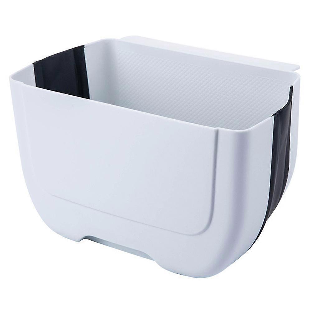 Foldable Kitchen Garbage Can Hanging Trash Organizer Bin White 25x15cm Storage 1Pack