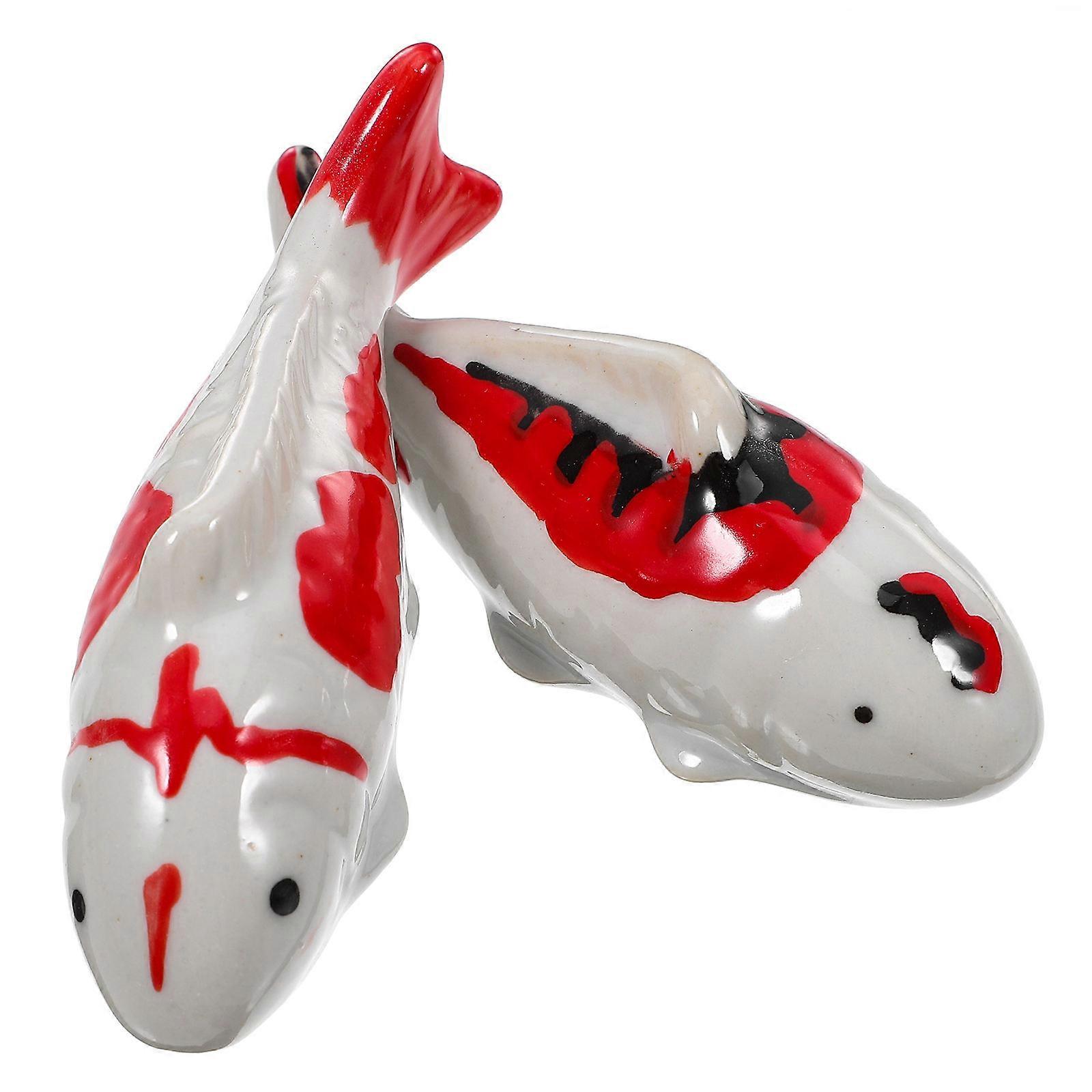 Aquarium Floating Decor Realistic Fish Statue Ornaments for Aquarium Multi Fine Workmanship 2Pcs