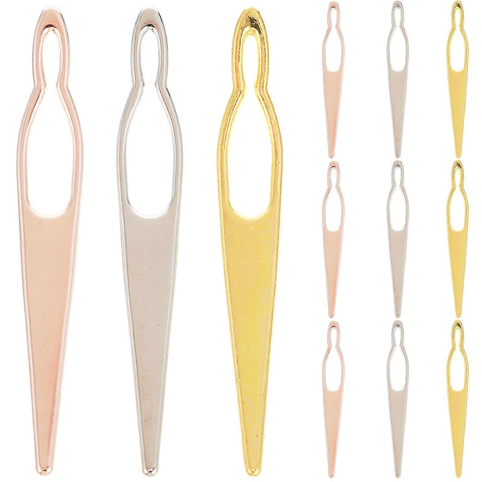 Durable Zinc-Alloy Hair Braiding Accessories with Needle for Styling Assorted Color 12pcs