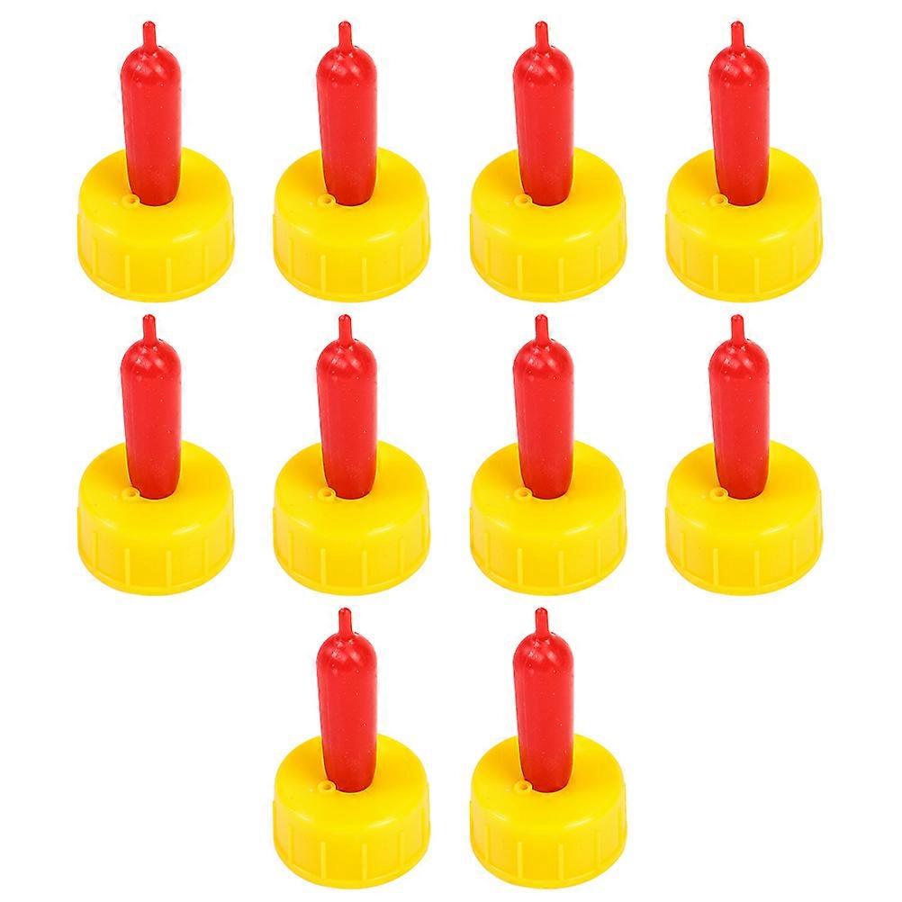 Lamb Feeding Bottles Nipples with Silicone Clip for Drinking Use Red Plastic 10pcs