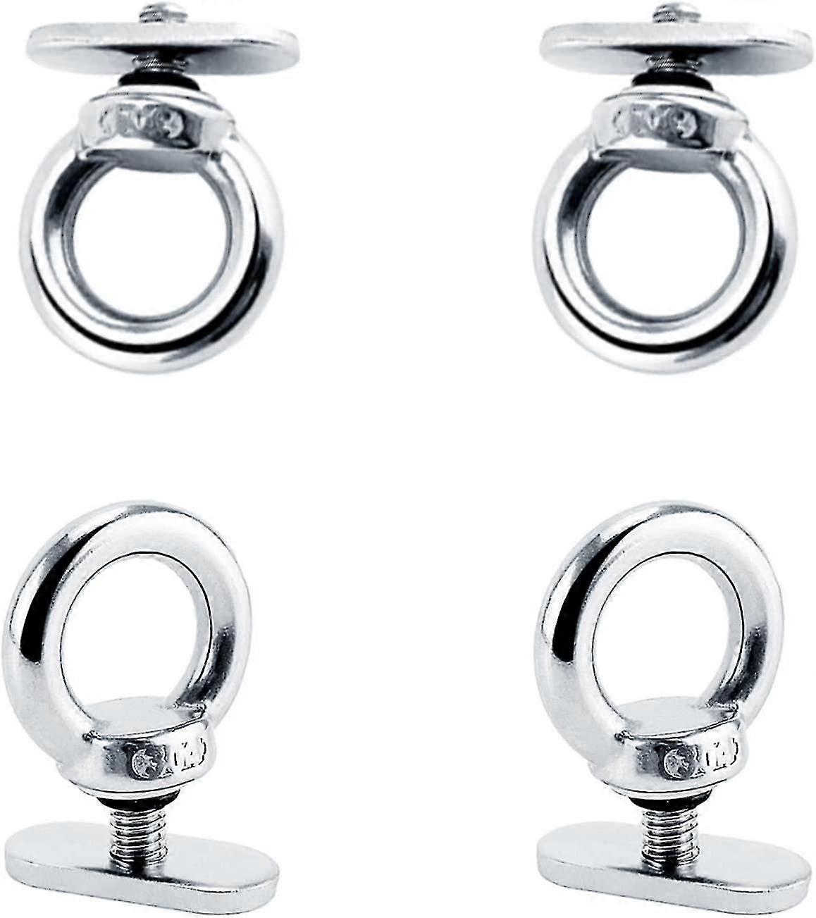 Set Of 4 Stainless Steel Lashing Eyelets For Kayak Rail - Accessory For Fishing, Canoeing, Boating, Canoe Kayak Renovation Hardware