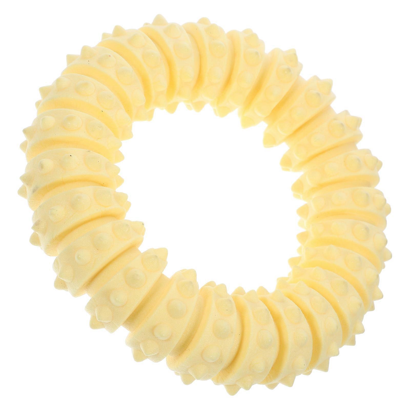 Yellow TPR Puppy Toy for Small Dogs Helps Relieve Teething and Promotes Healthy Growth 1 Pack