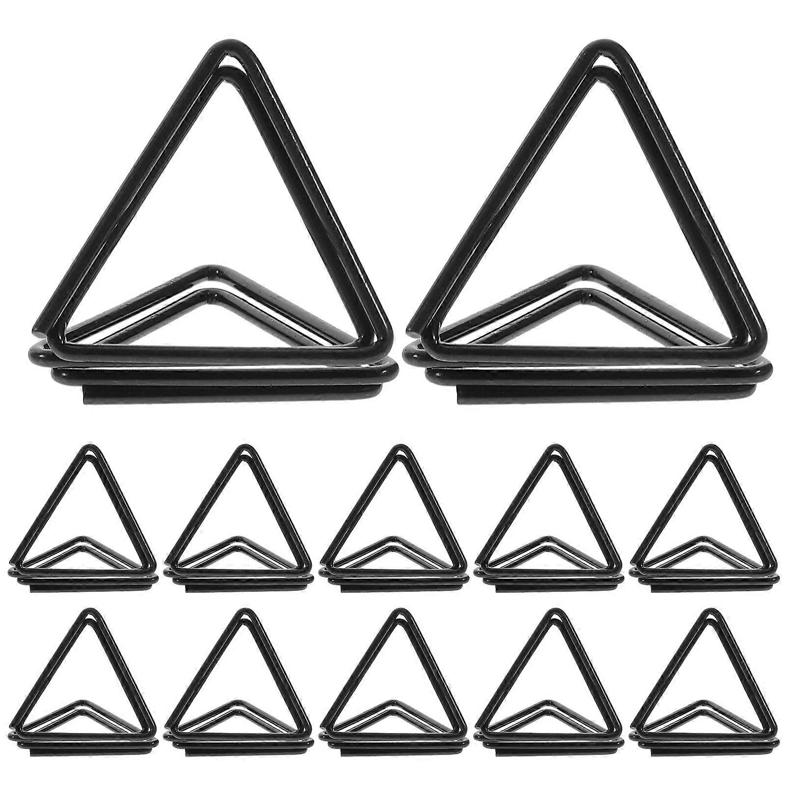 Triangle Paper Clips Small Clips For Paper Desk Use Black 2.50X2.50X2.50cm Memo Clip 30Pcs