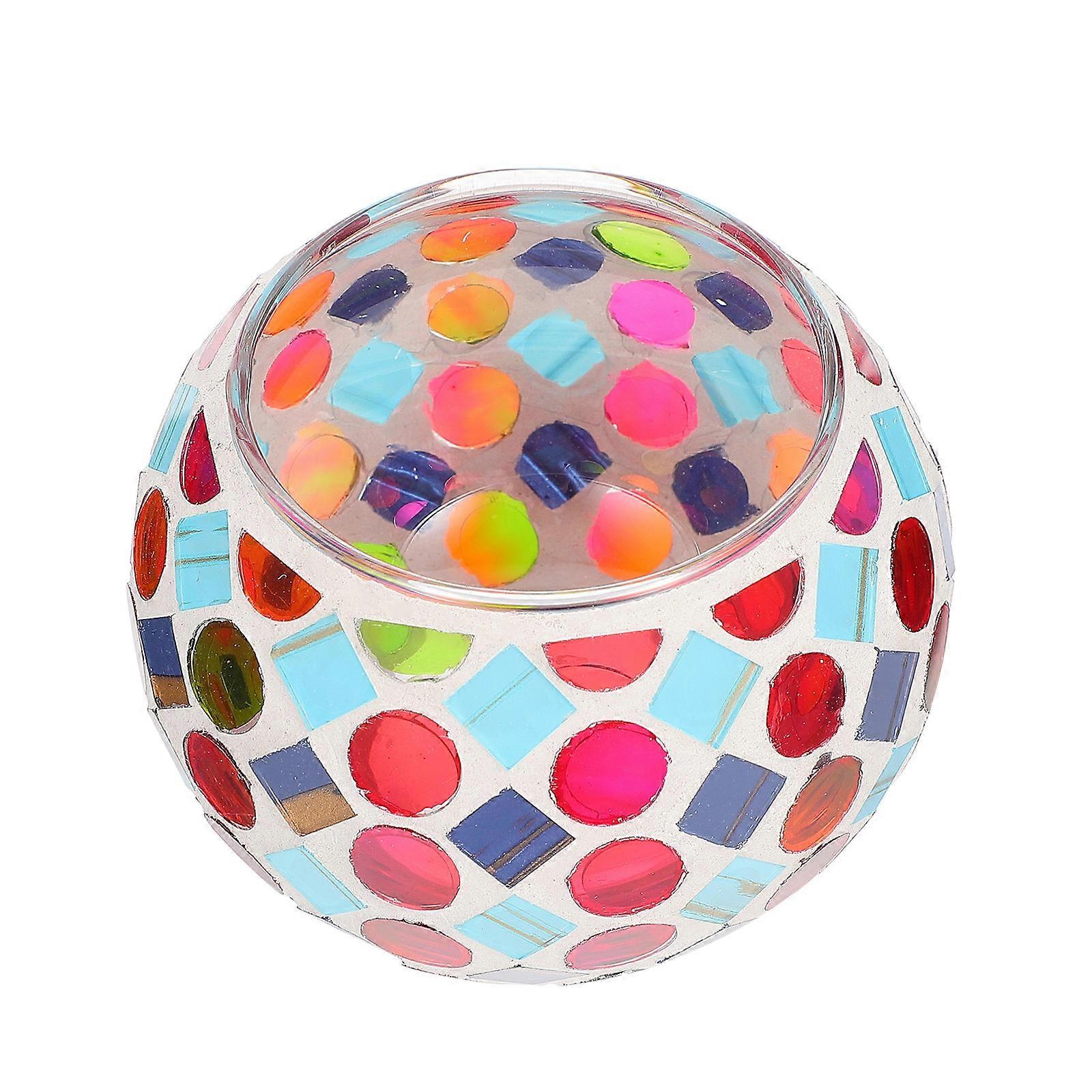 Mosaic Glass Tealight Holders, Crafted with Precision for Seamless Use