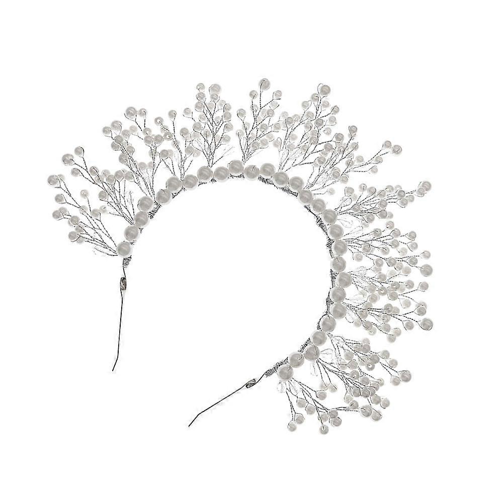 لؤلؤة تاج تاج غطاء الرأس للعروس 1 مجموعة ملحق الزفاف