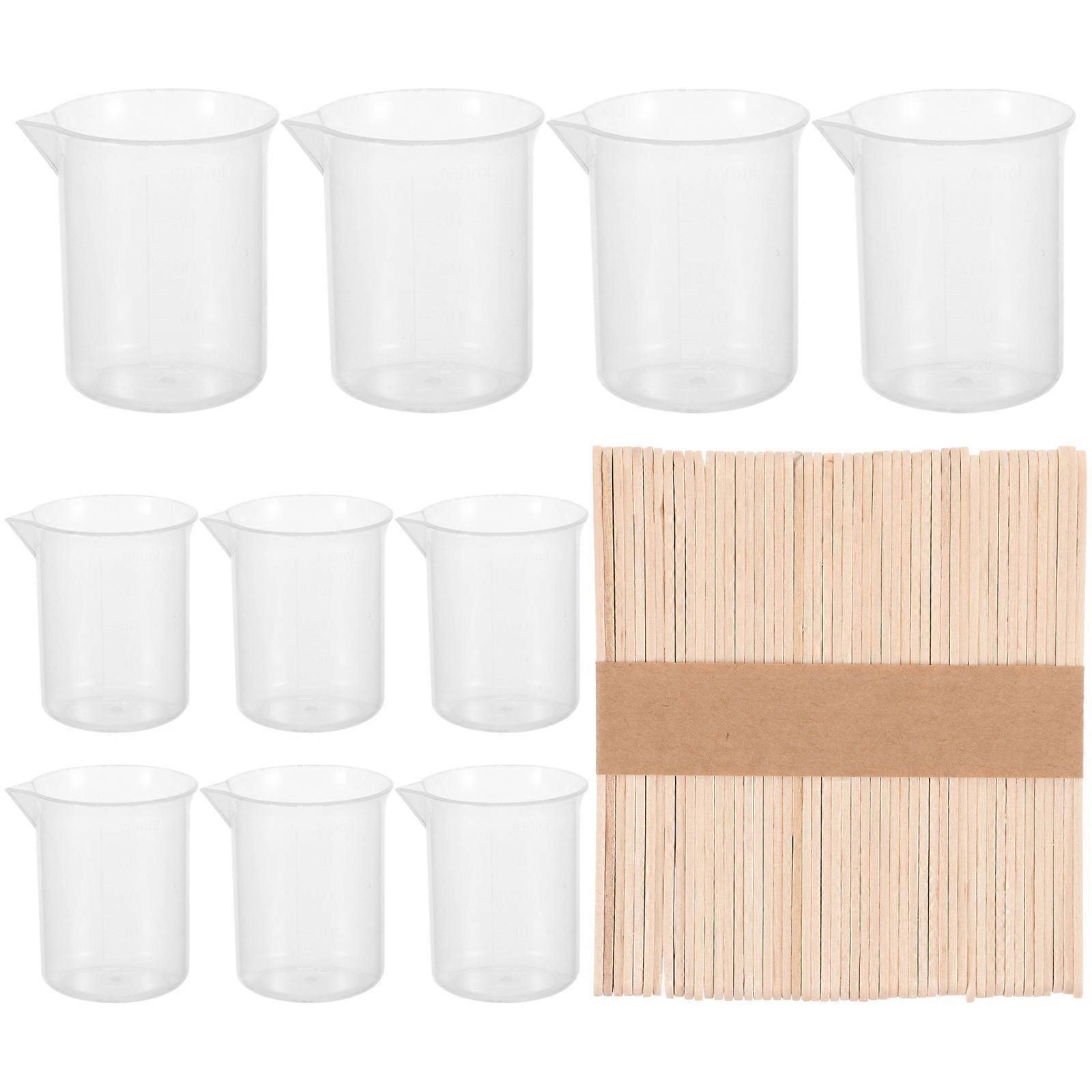 Resin Mixing Cup Set with Stir Sticks – Lightweight Measuring Tools for DIY Crafts & Home Projects