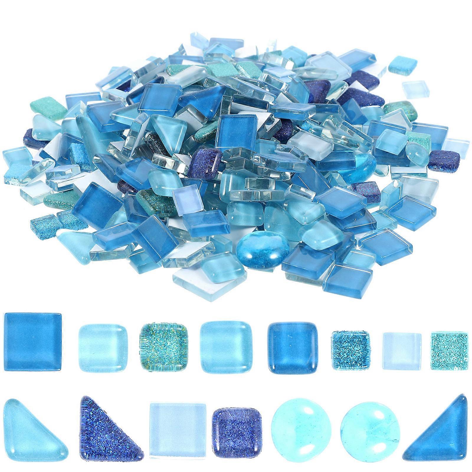 Mosaic DIY Set For Home Use Wedding Decor With Square Glass Pieces Sized .6×0.6×0.2in