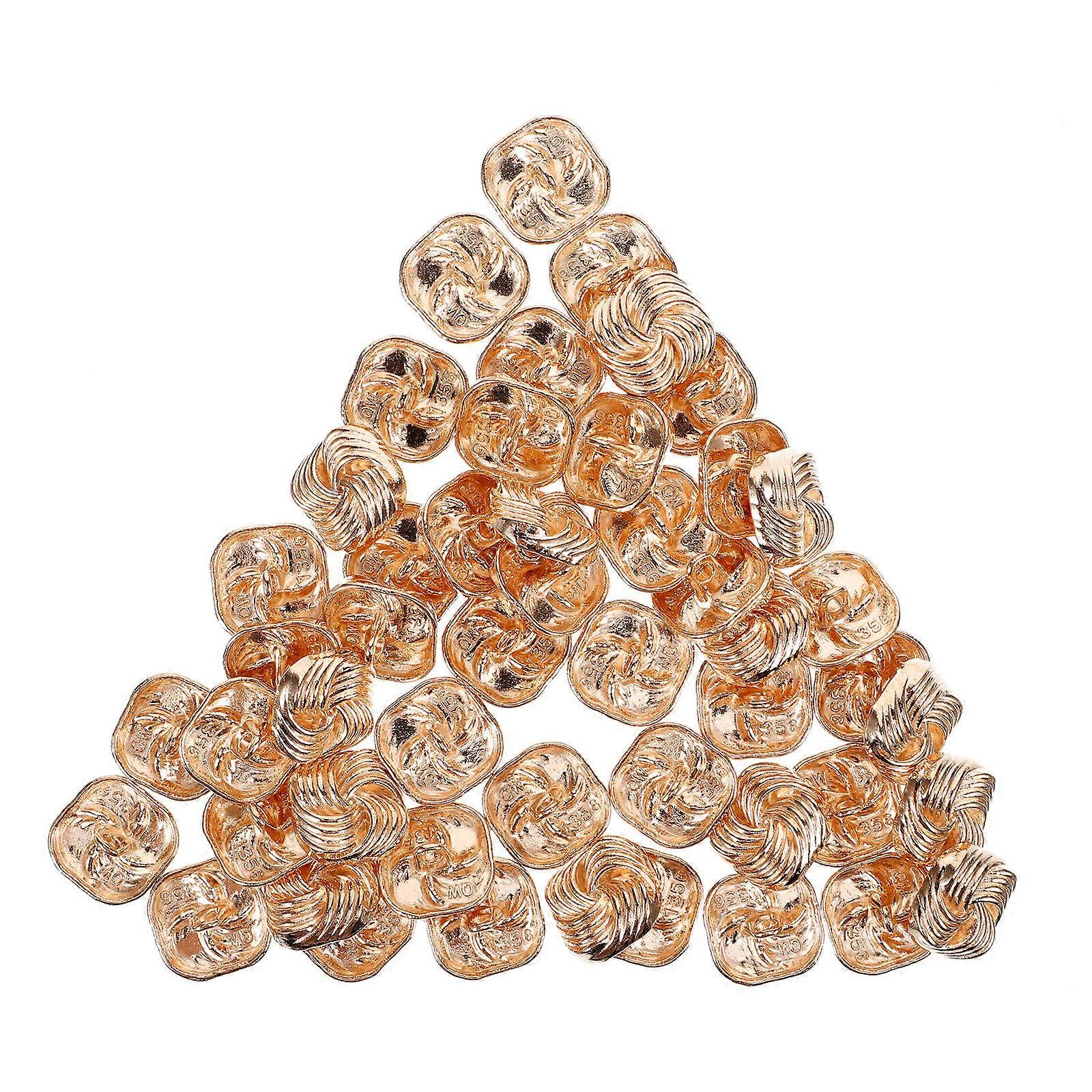 Golden Zinc Alloy Coat Buttons for Clothing Decoration with Stable and Durable Quality 50 Pieces
