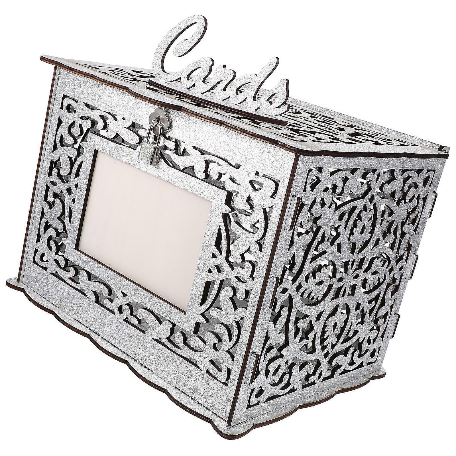 Wedding Money Card Box For Events Hosts Elegant Hollow Design 1Set