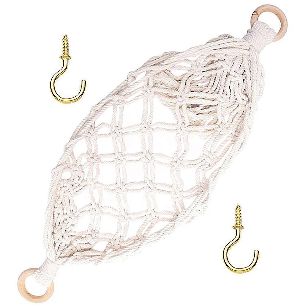 Handmade Hanging Fruit Hammock Multi-colored Oval Cotton Rope Storage Solution For Mothers 1 Set