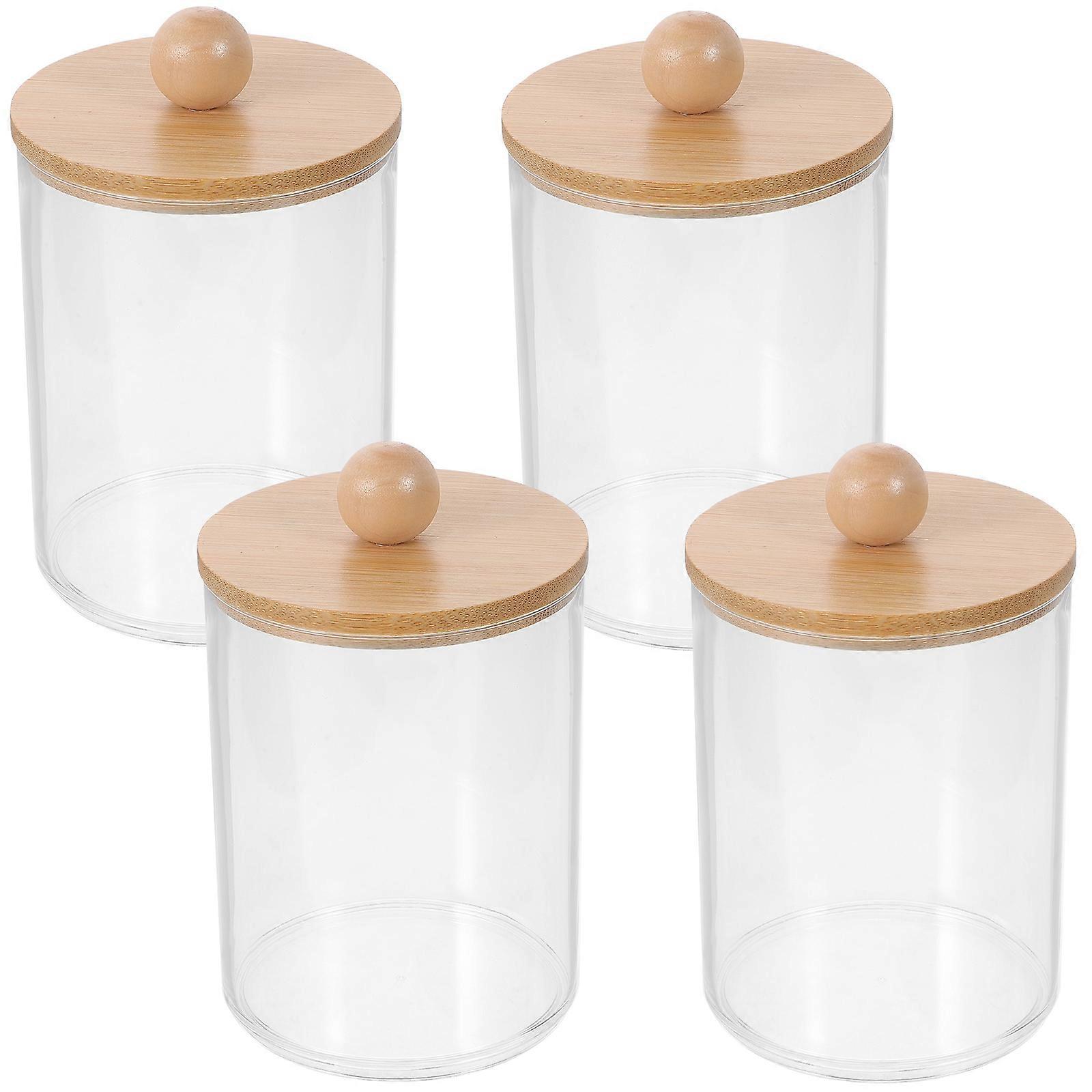 Toothpick Holder Simple Toothpick Container Transparent Home Storage Can Plastic Round Storage