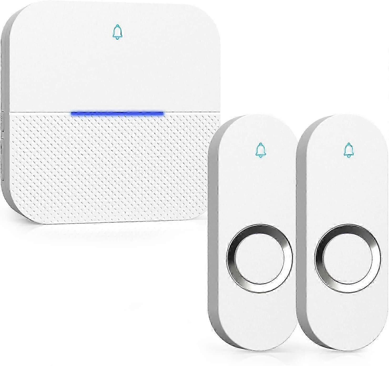 أحدث طراز من جرس الباب اللاسلكي المضاء لعام ٢٠٢٥ - جرس باب بمدى ١٠٠٠ قدم مزود بـ ٥٨ جرسًا ومصابيح LED