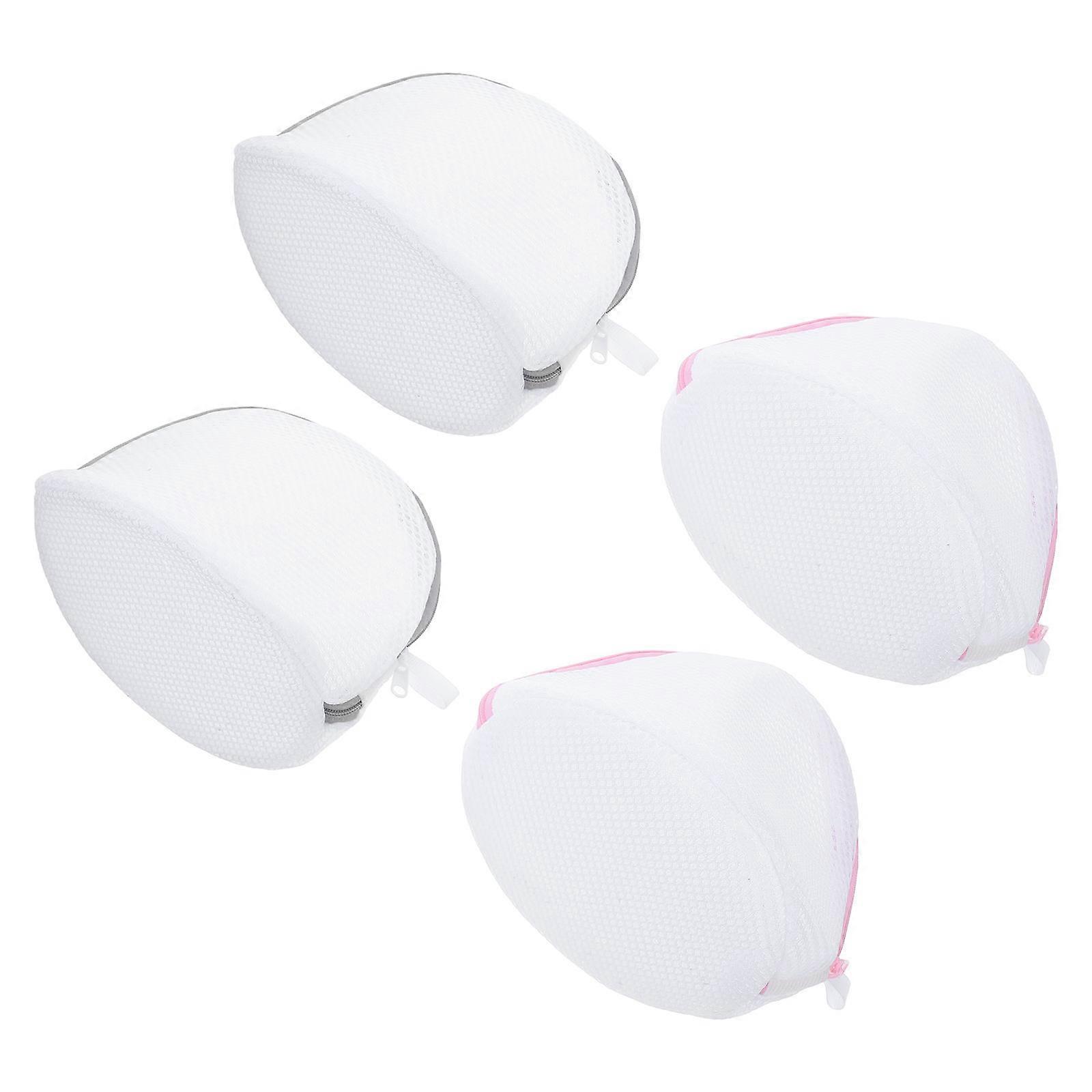 4pcs Mesh Wash Bags with Zipper – Reusable Laundry Bags for Bras, Underwear & Socks – Machine Wash Safe, Shape Protection, Convenient Use