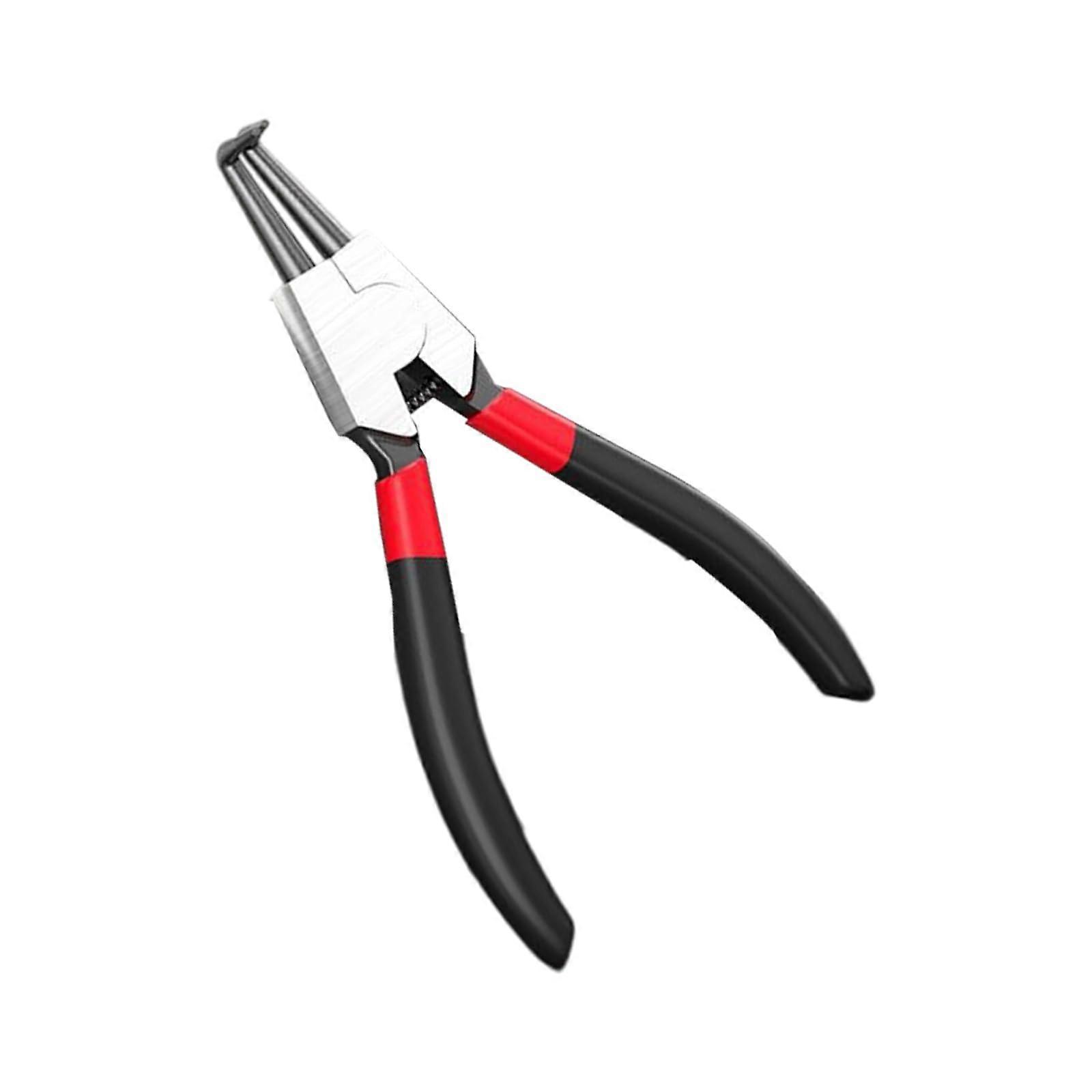 Robust Needle-Nose Pliers with Ergonomic Grip, 12.7 cm External Curve, Internal and External Straight Tips, Retaining Ring Tool