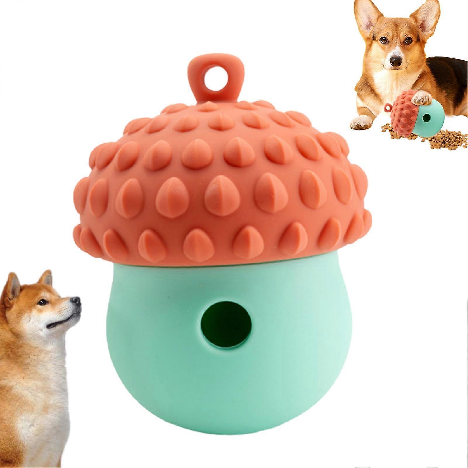 Interactive Dog Food Dispenser  Durable Chew Ball Toy  Slow Feeding  Ball