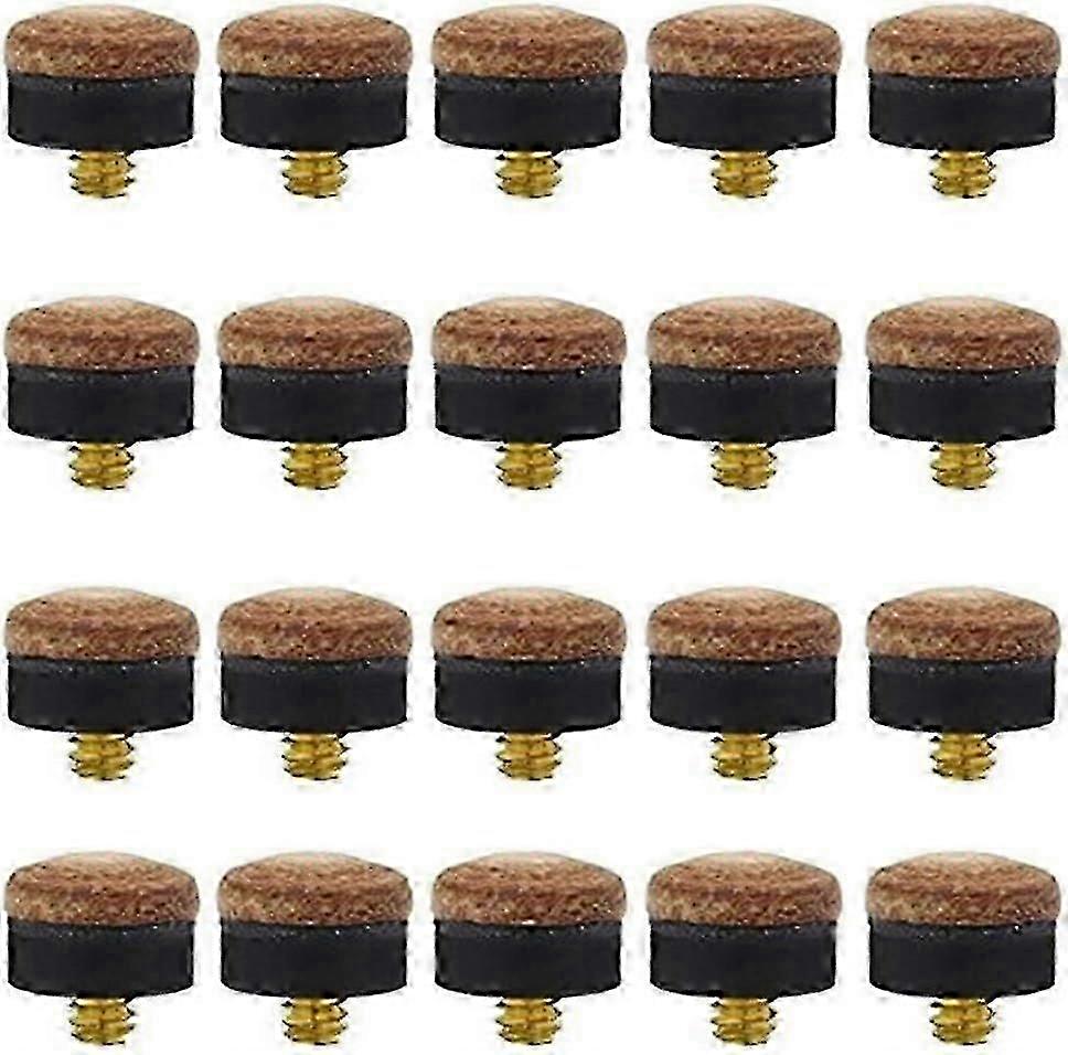 20pcs - Pool Queue Tips - Billard Queue Spitze - Pool Queue Tip Set - 10mm - Snooker und Billard Zubehör - Ersatz Pool Queue Tips - mit Schraubenkopf -