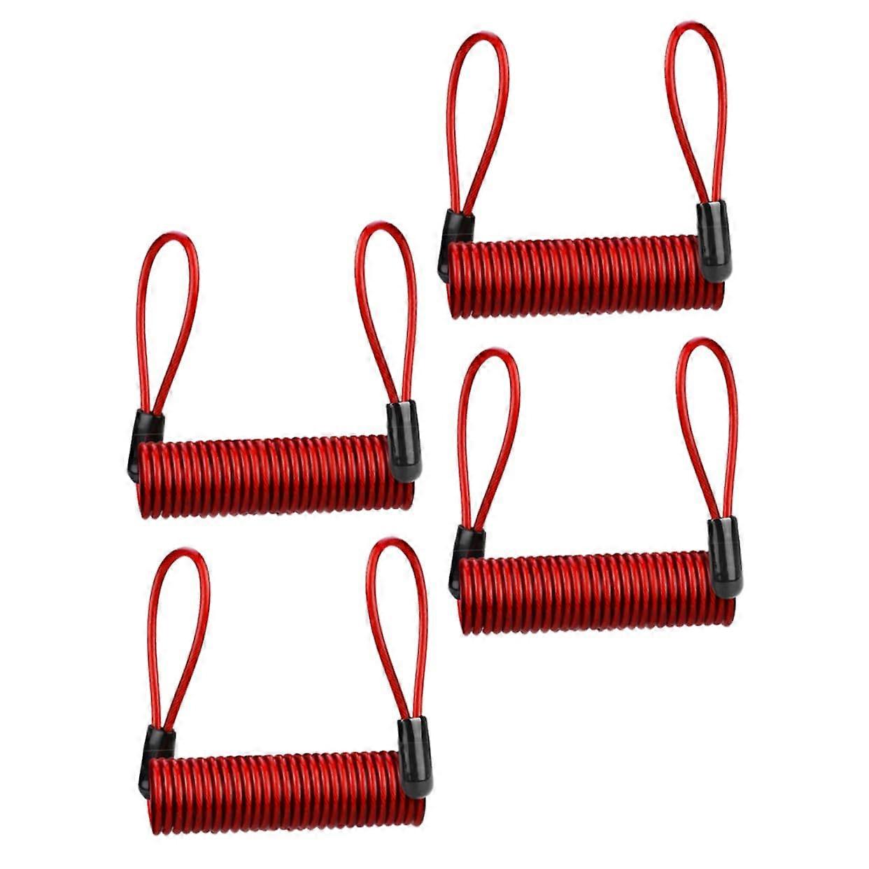 4 pieces cable lock for disc brake, performance steel cable, alarm, PVC coated, lightweight, antitheft