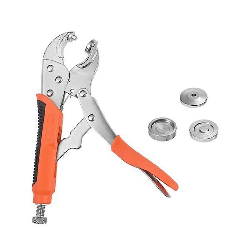 Snap Button Tool Set With 3 Dies, Metal Snap Button Pliers, Durable, For Leather Snap Installation And Replacement